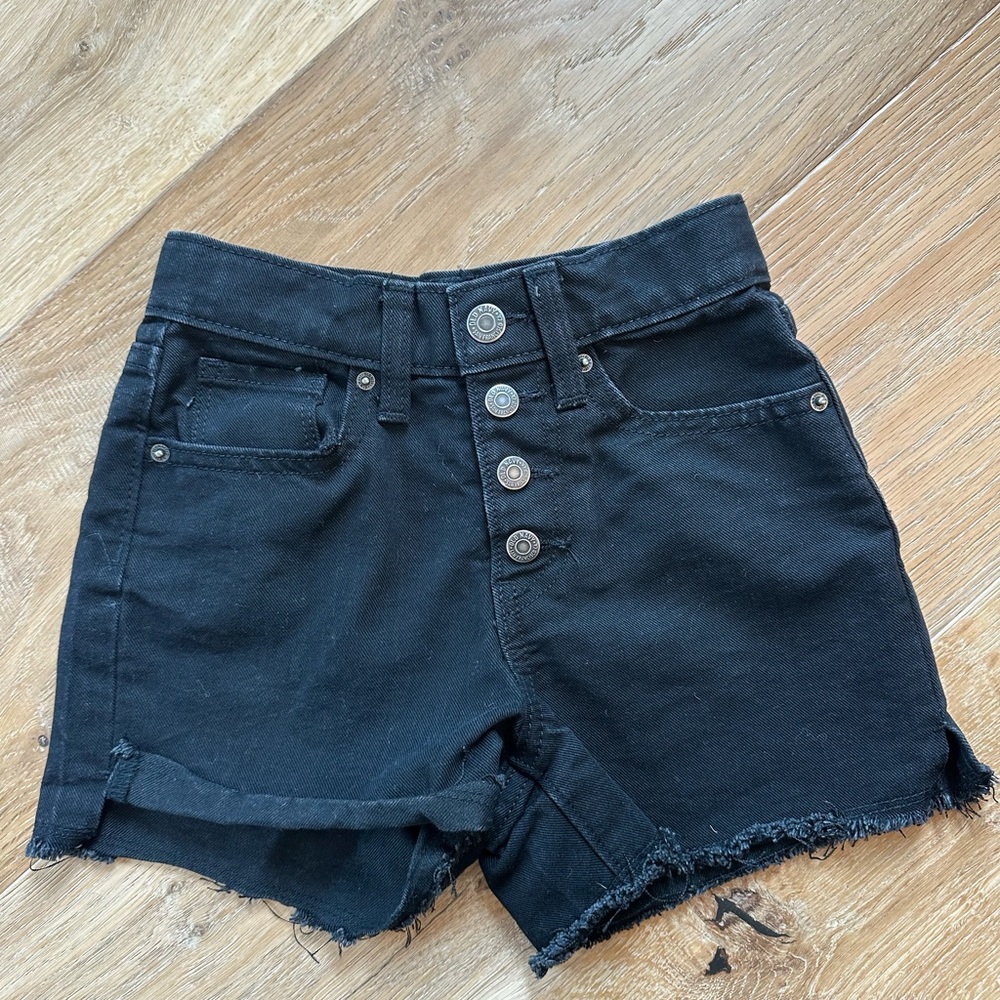 Old Navy High Waist Black Girls Shorts 8 slim